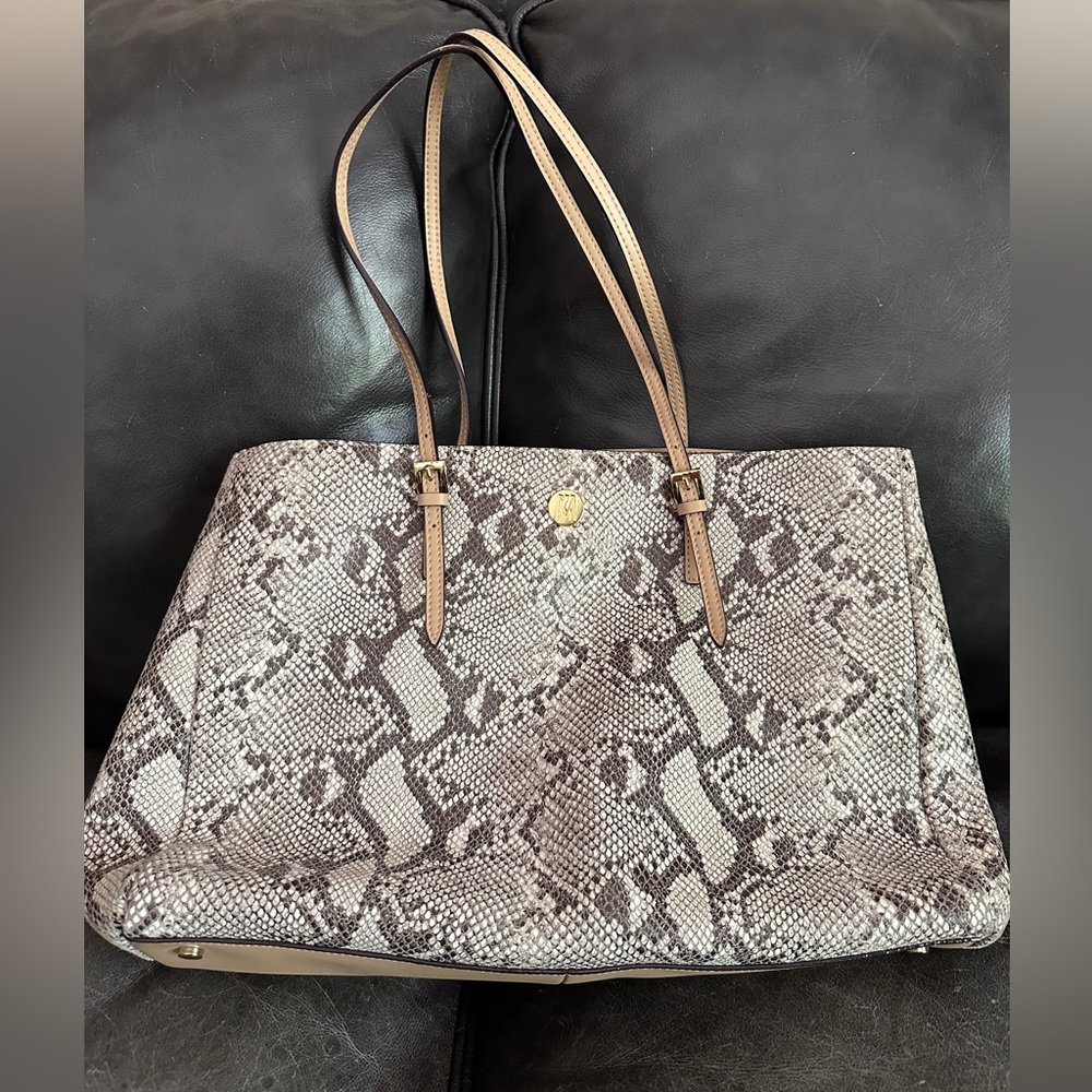 Antonio Melani Snake Print Tote Handbag